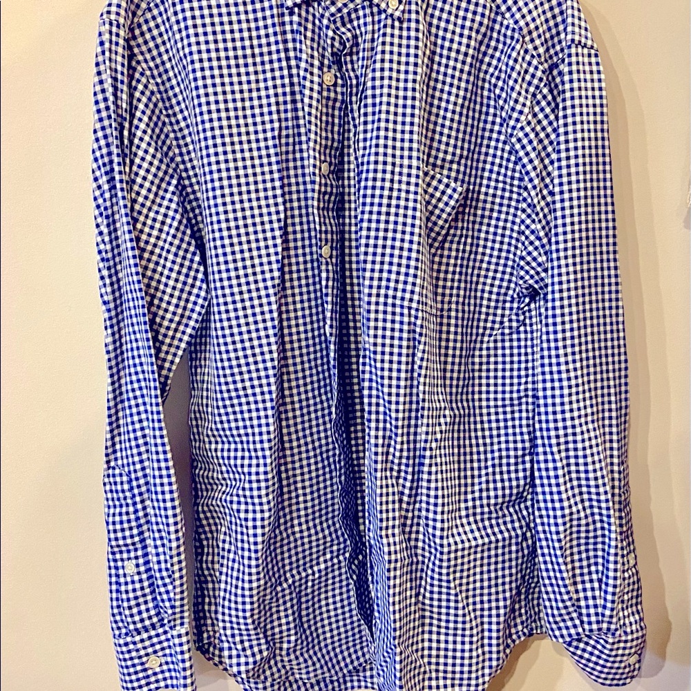 Vineyard vines mens med button down blue/plaid